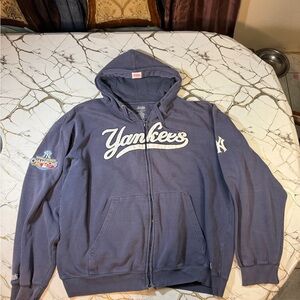 Stitches Navy Hoodie with Yellow Accents